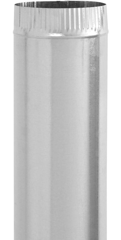 Imperial 30 Gauge Round Pipe For Warm/Cold Air, Galvanized Steel, 6-in Diameter, 18-in Length