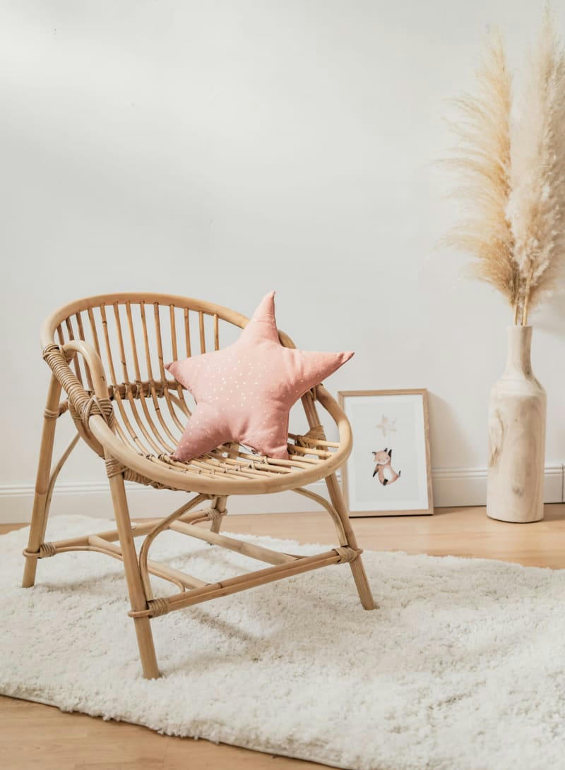 JAHE - Fauteuil enfant, en rotin naturel