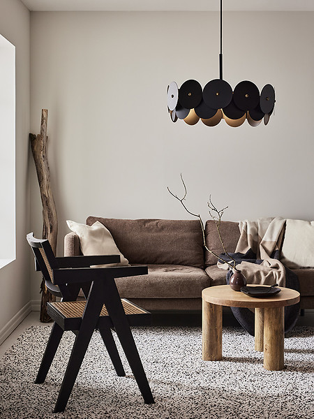 Lampa wisząca Vegas 3-punktowa metalowa czarna