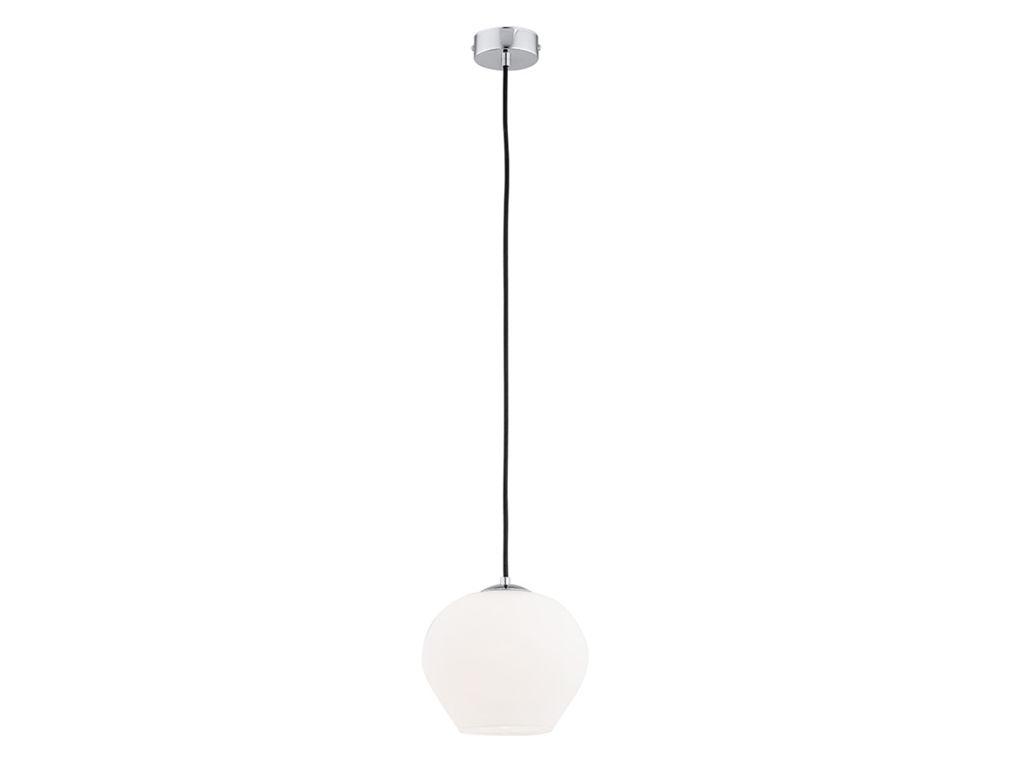 Lampa wisząca Kalimera 18 cm szklana biało-srebrna