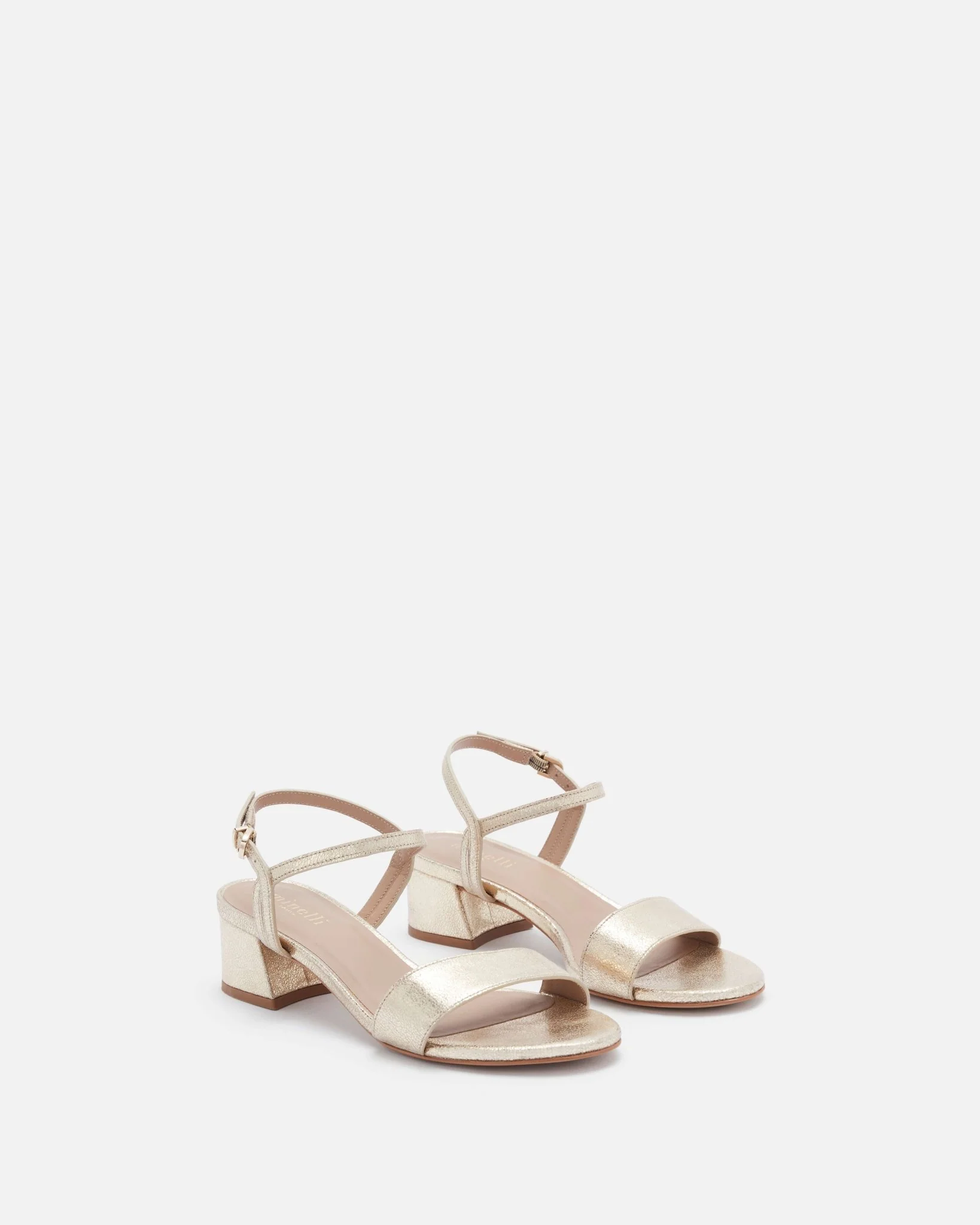 SANDALES CUSTODIA/MET PLATINE