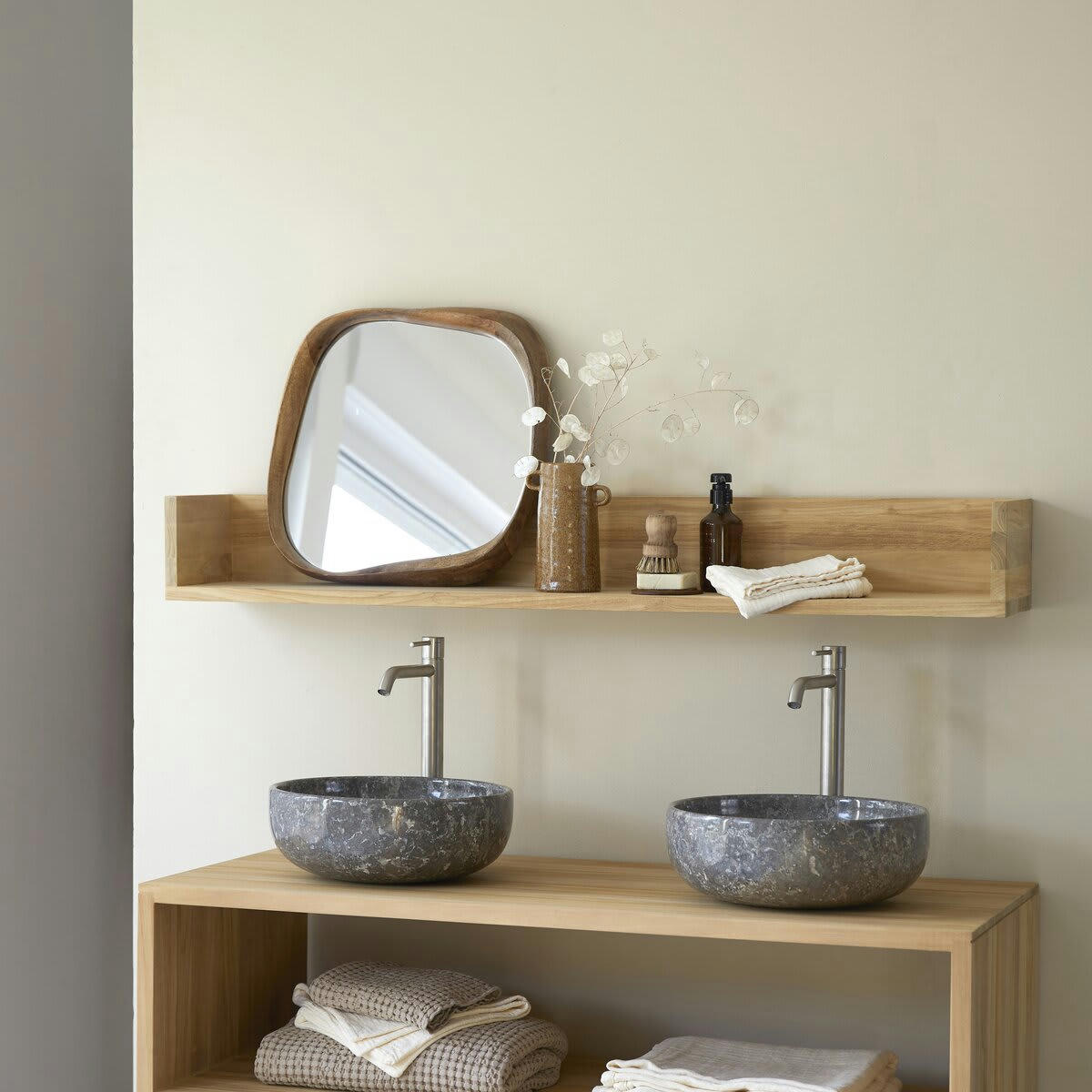 ARTY - Etagère de salle de bain en teck massif