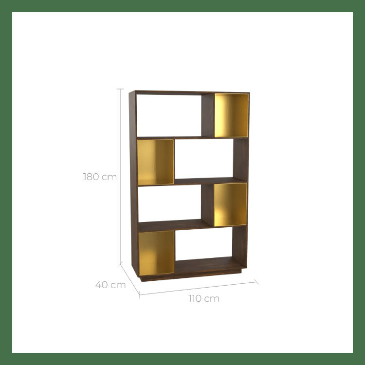 TAIKO - Etagère en bois de manguier 4 niches