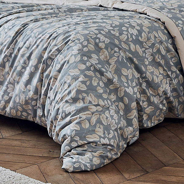 Housse de couette en percale esprit cocooning (280x240 cm - Gris)