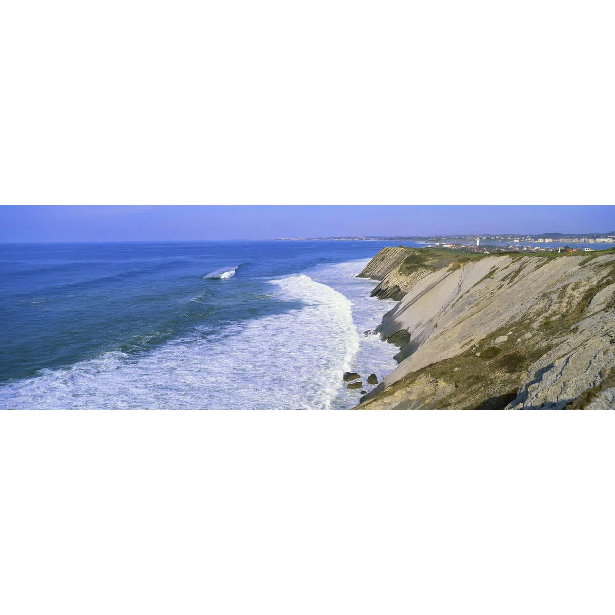 MER - Tableau sur toile la corniche 30x97 cm