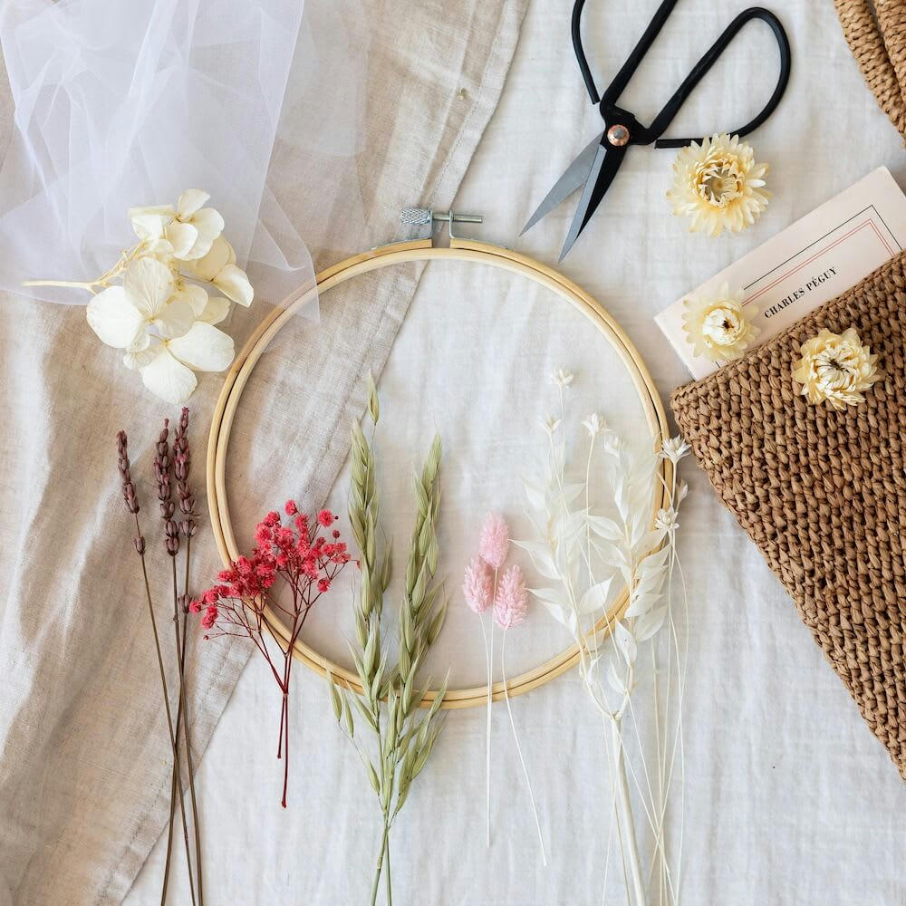 - Kit DIY Tambour fleuri