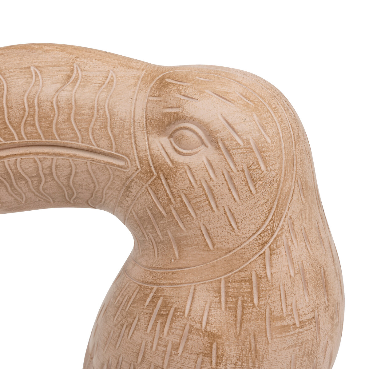 Toucan in resin Beige, H.30 cm