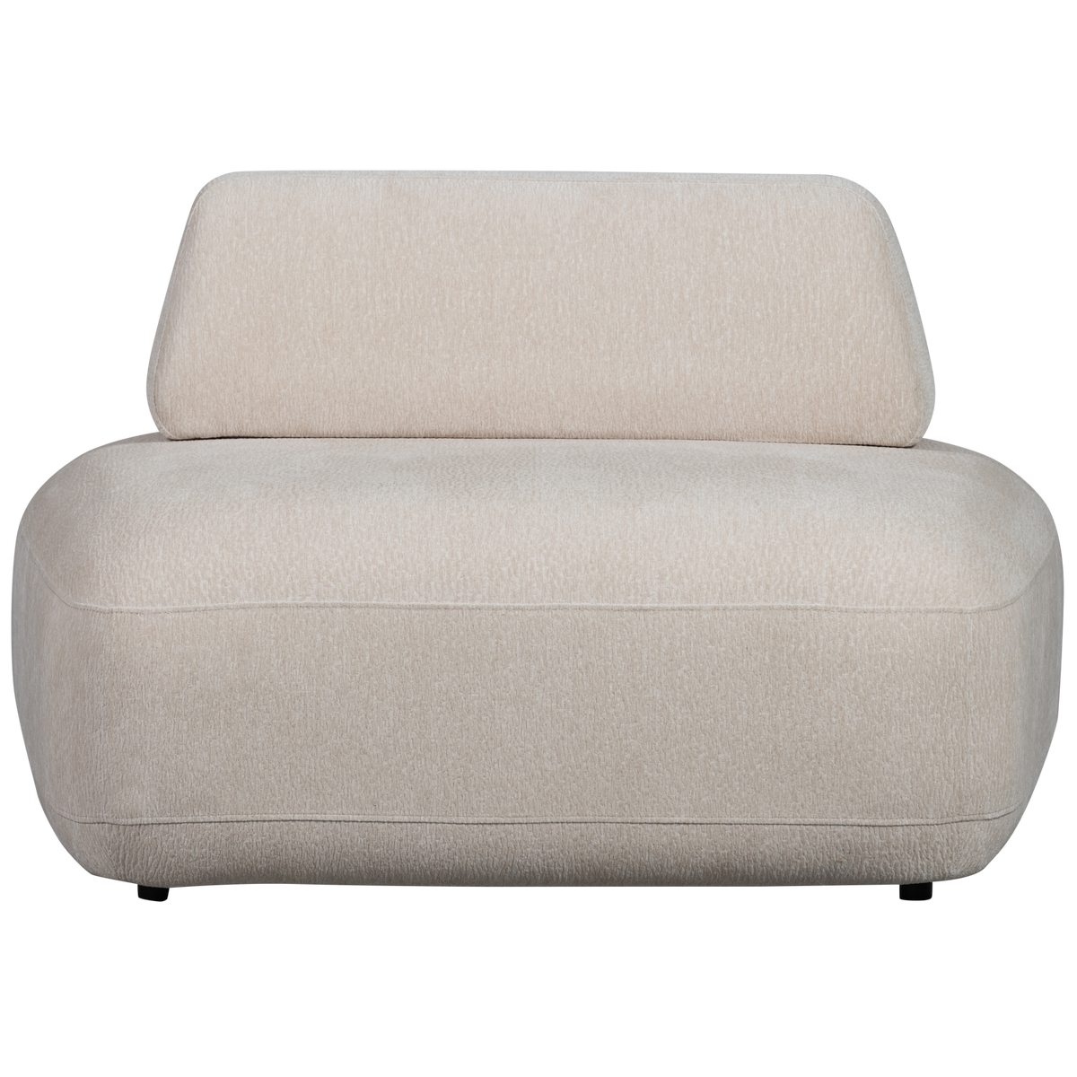 WOOOD fauteuil met verplaatsbare rugleuning Sterck - Polyester - Zand - 118x102x41