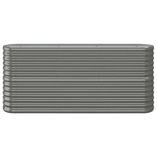 NNEVL Garden Planter Powder-coated Steel 152x40x68 cm Grey
