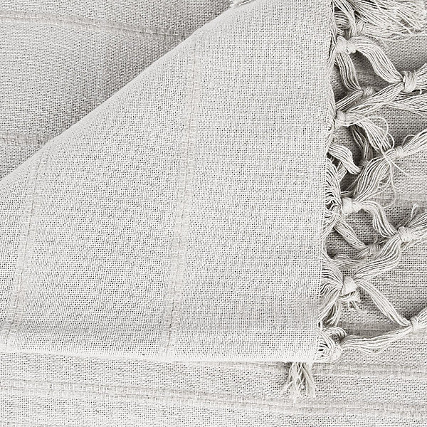 Jeté de lit 230x250 gris clair coton