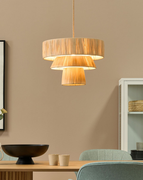 Lampa wisząca papierowy teksturowany klosz
