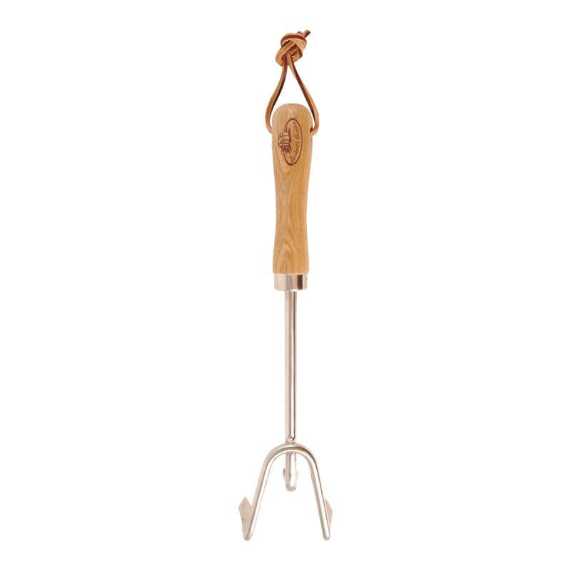 - Râteau 3 dents en bois et acier