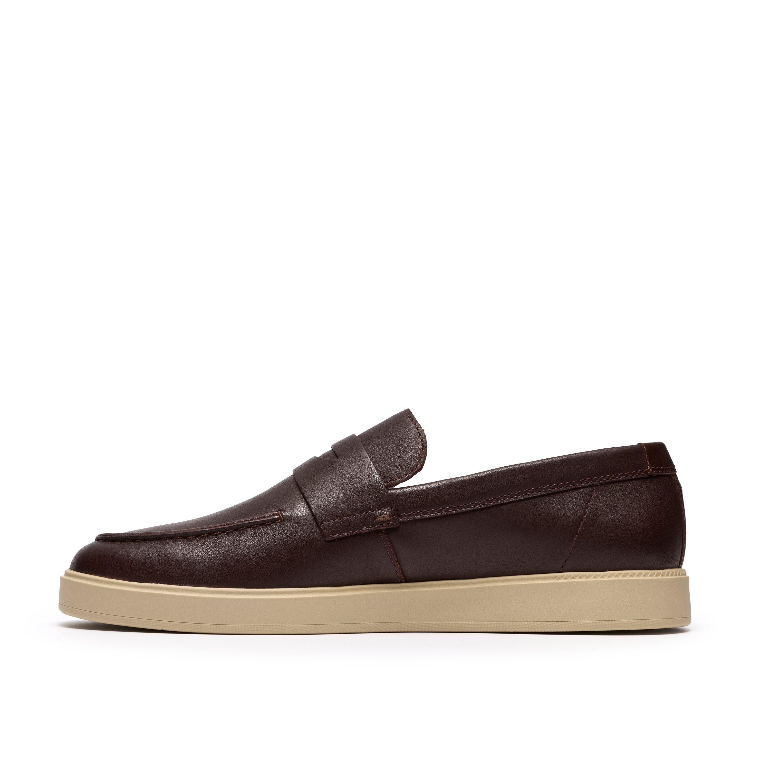 Clarks Lockford Easy Brown Leather Loafers,Slip Ons