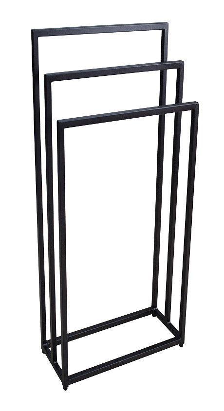 Czarny stojący wieszak na ręczniki 45 cm - Mavian