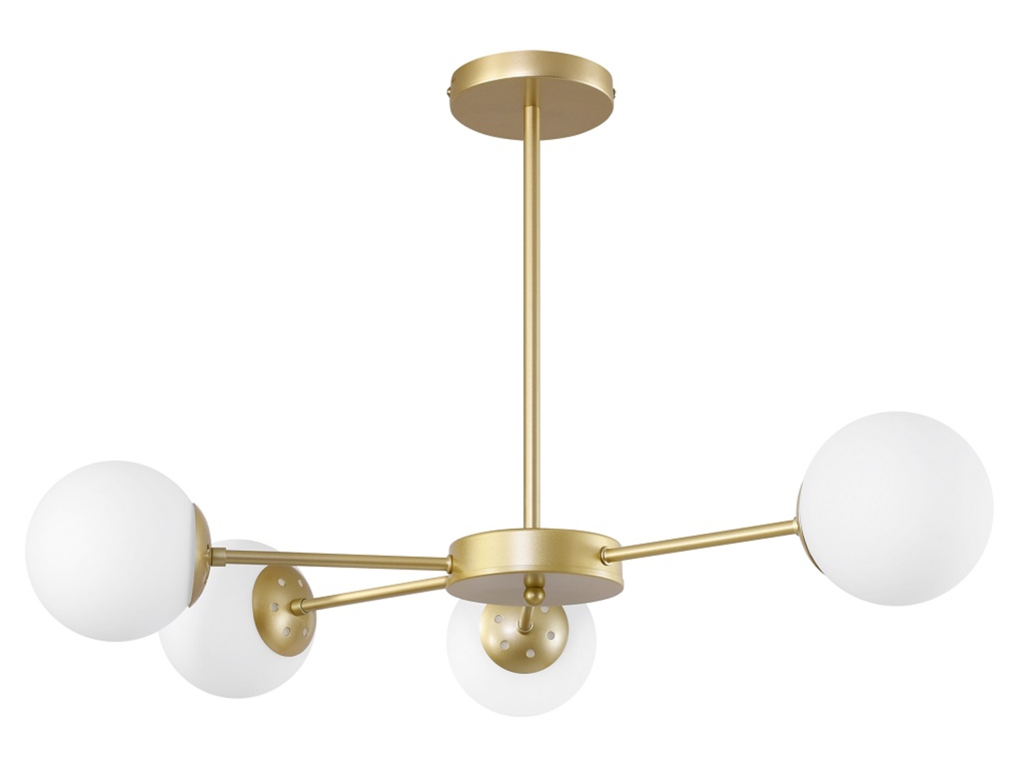 Lampa wisząca Mati 4-punktowa metalowa złota