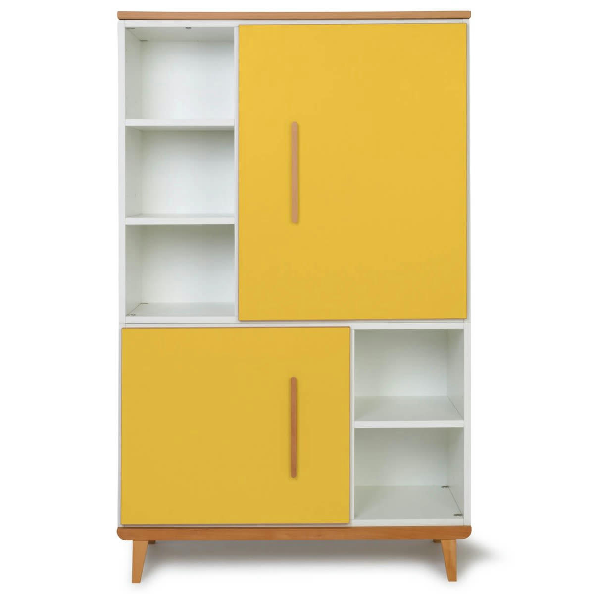 NADO - Armoire 147cm 2 portes jaune soleil