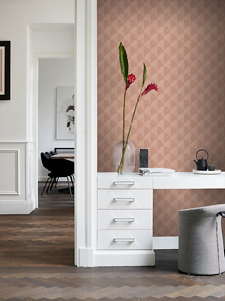 Origin Wallcoverings papier peint effet 3D rose terracotta 50 x 900 cm