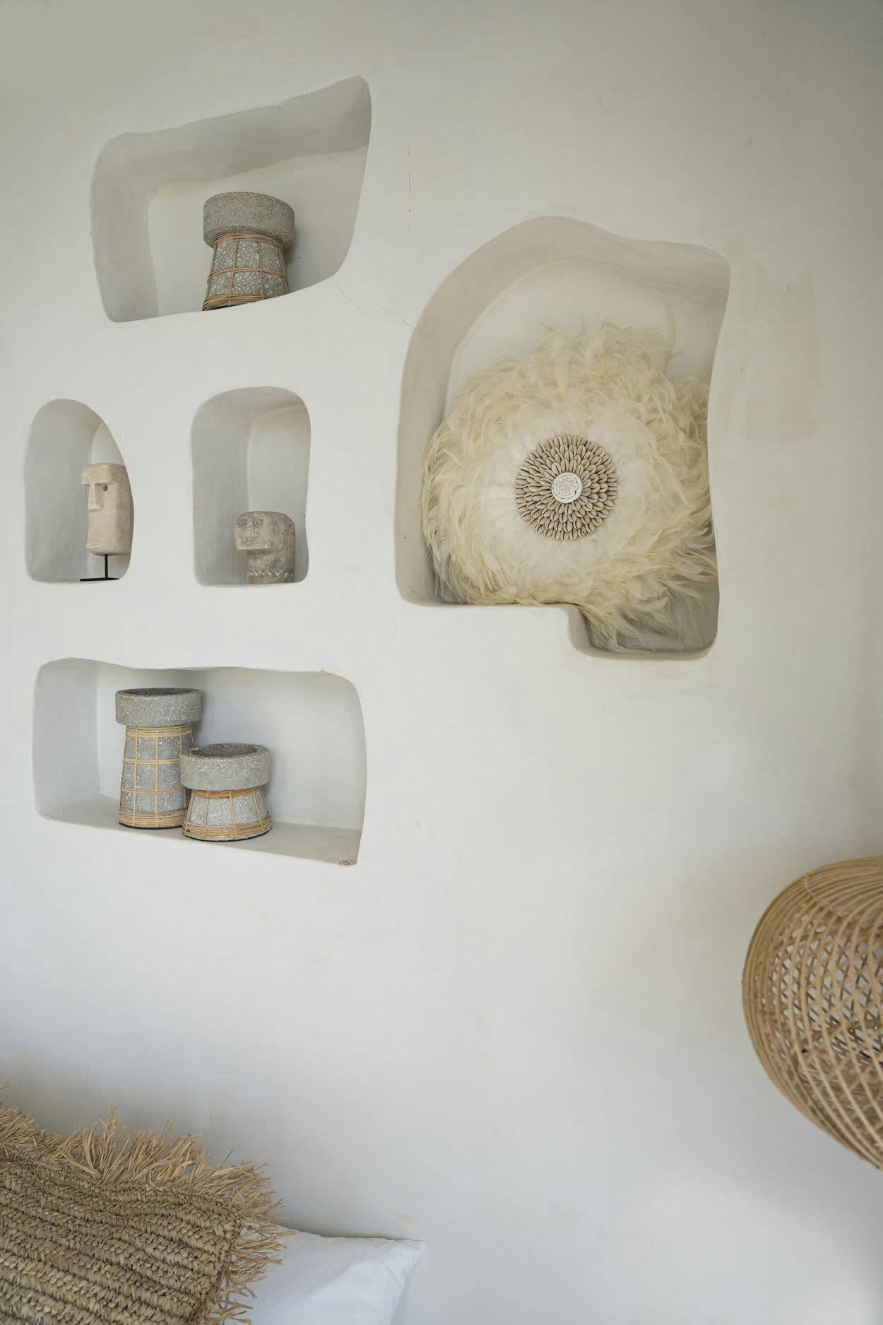 SERENE - Bougeoir en terre cuite gris naturel 12x12