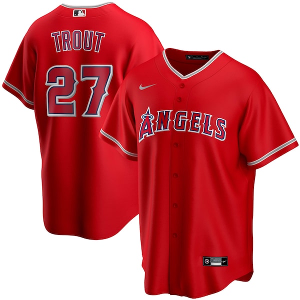 Mike Trout Los Angeles Angels Nike Youth Alternate Replica Player Jersey - Red