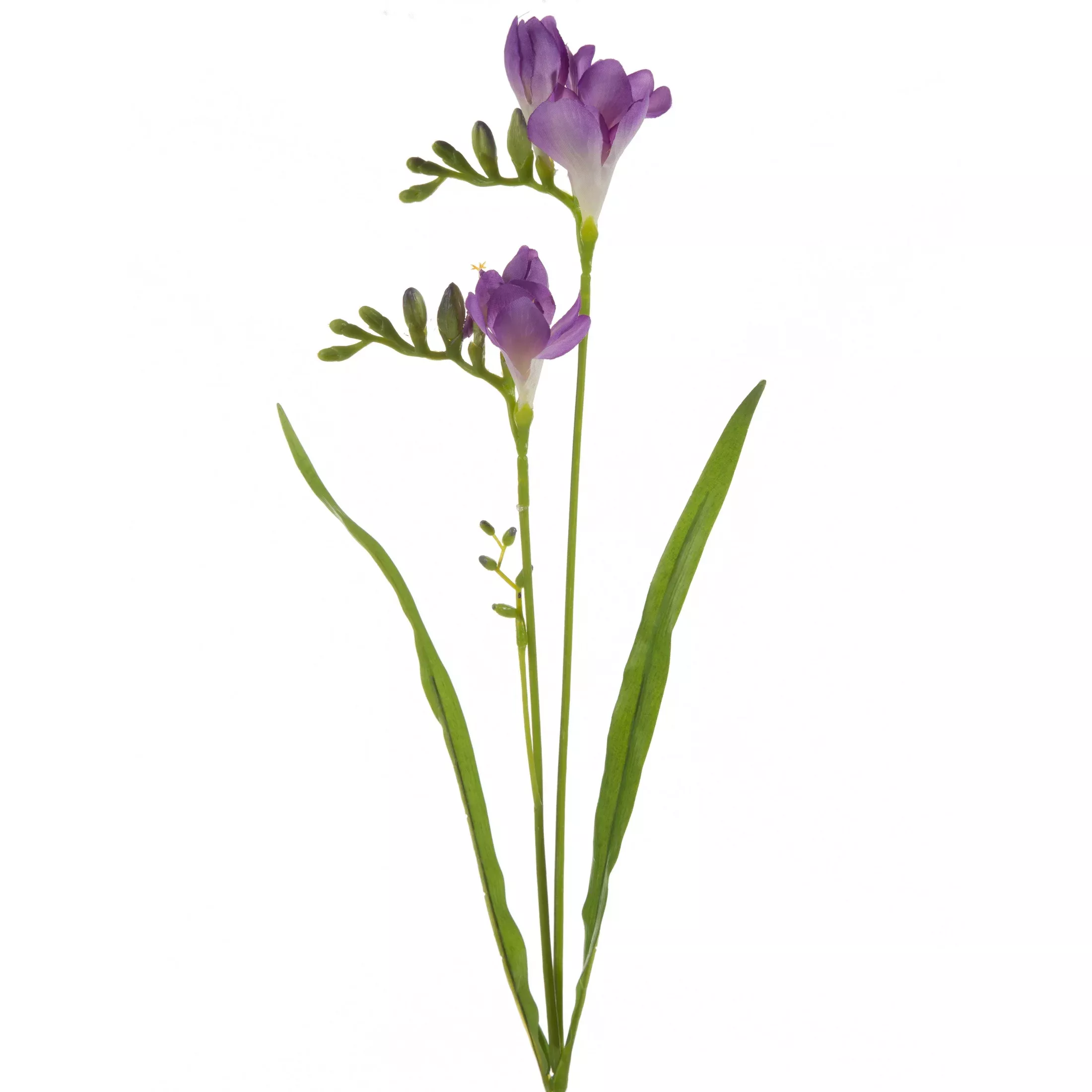 Kwiat sztuczny frezji fioletowo, zielony 60 cm