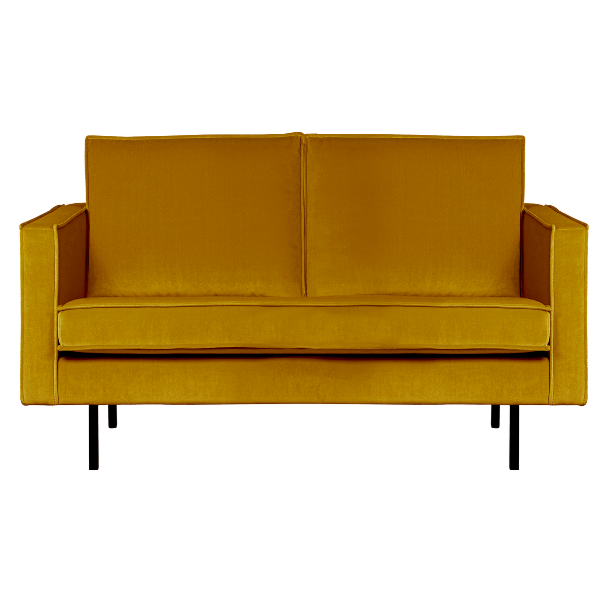 WOOOD 2-zits bank Rodeo - Velvet - Okergeel - 85x150x86