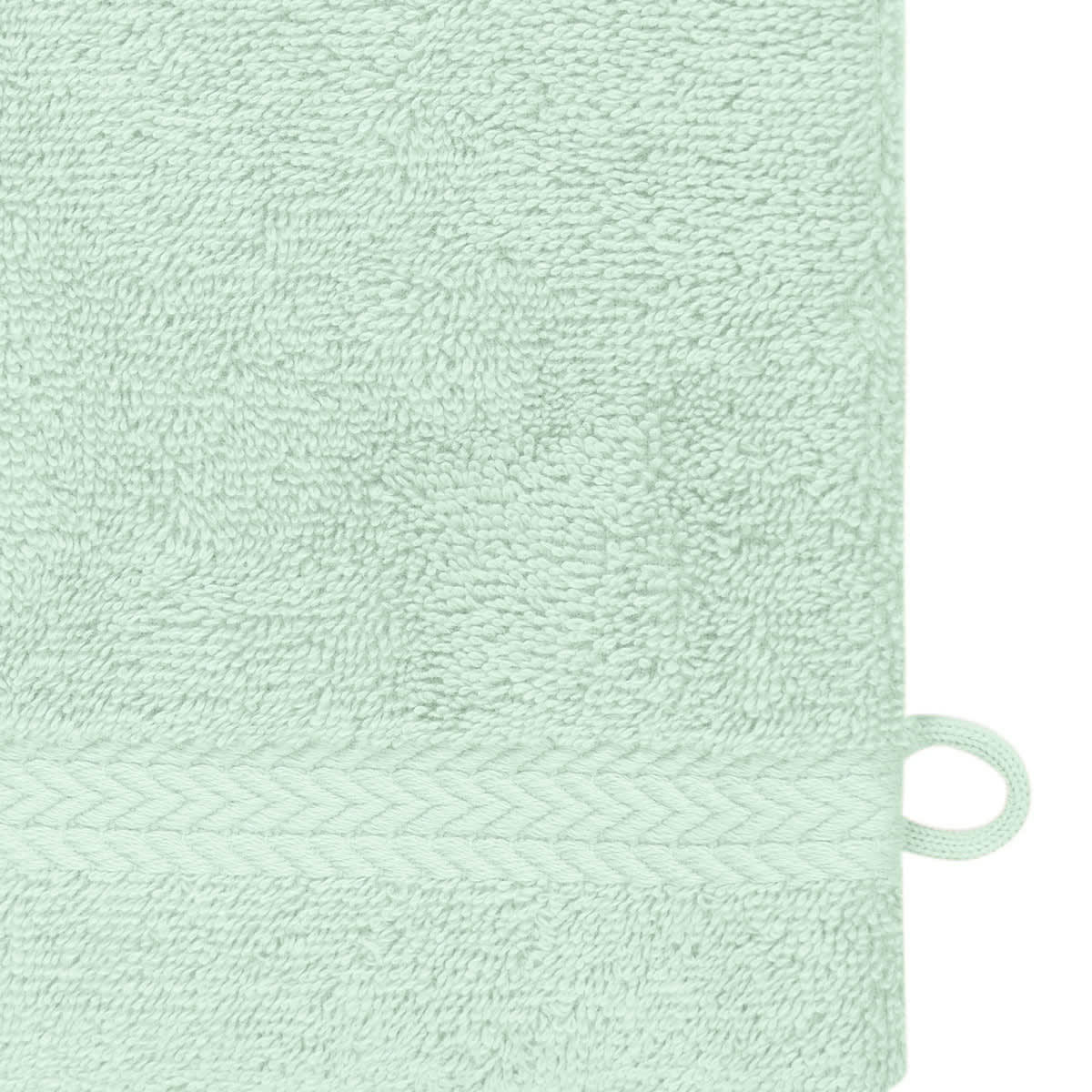 LUXURY - Lot de 3 gants de toilette 550gr/m²  menthe 16x22 cm