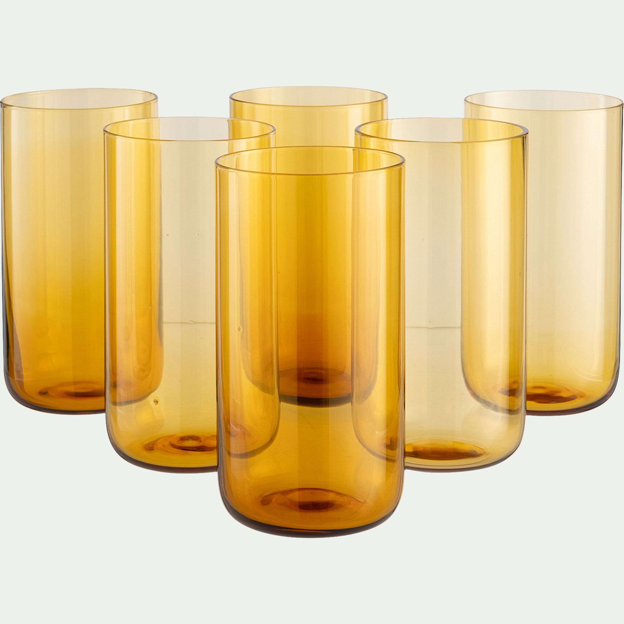 AMBRE - Gobelet haut en verre sodo-calcique 51cl - jaune