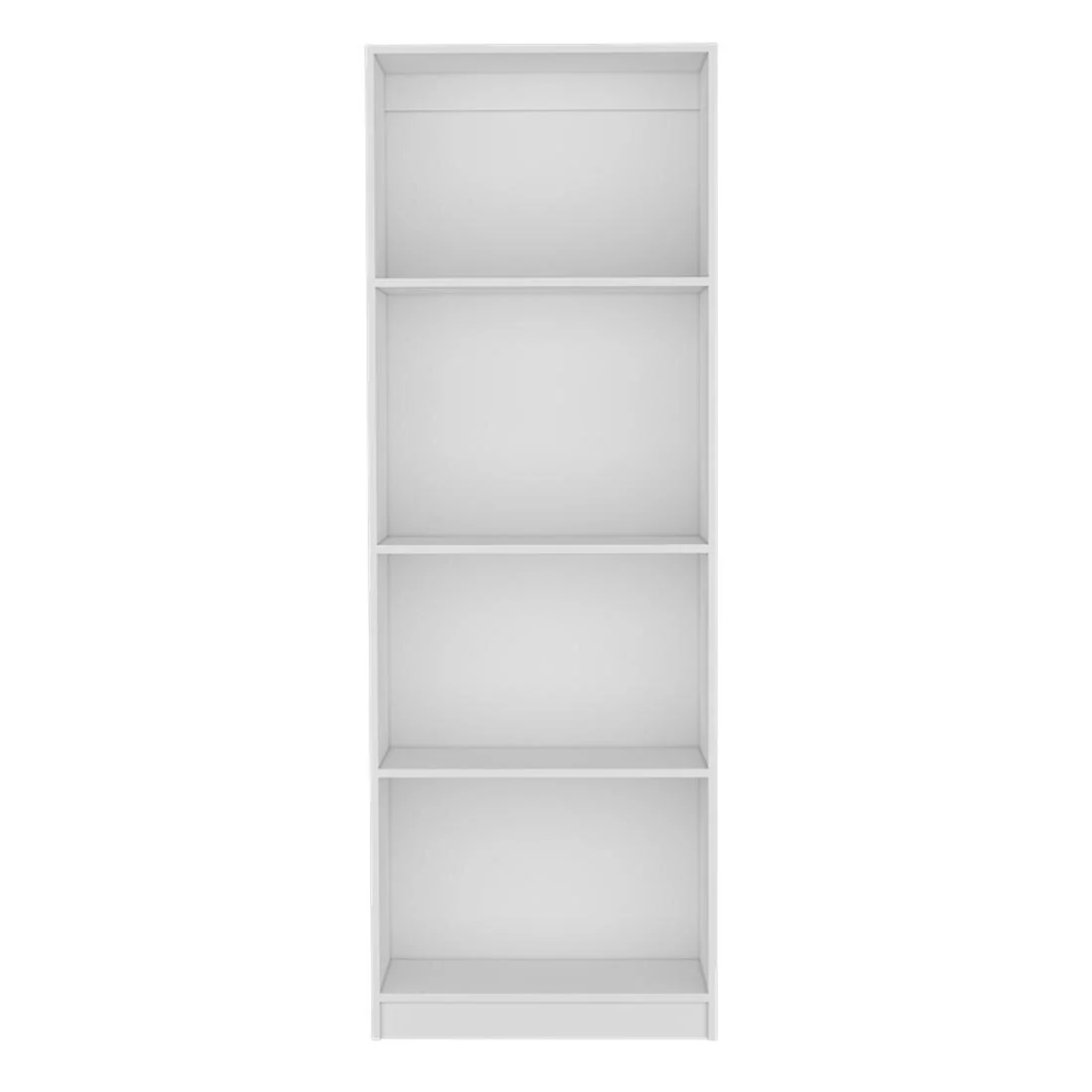 HomeRoots 71 White Wood Four Tier Bookcase