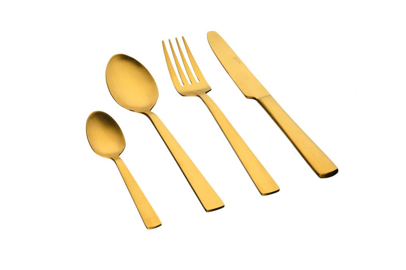 NUDE - Lot de 24 couverts de table en inox or