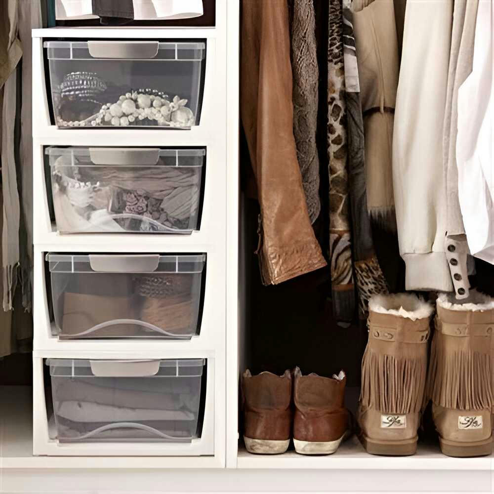 - Tiroir de rangement empilable omega 11l blanc