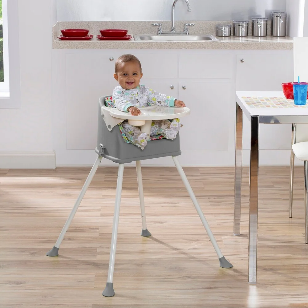 Delta Children Perfect Fit Multi-Use High Chair, Grey
