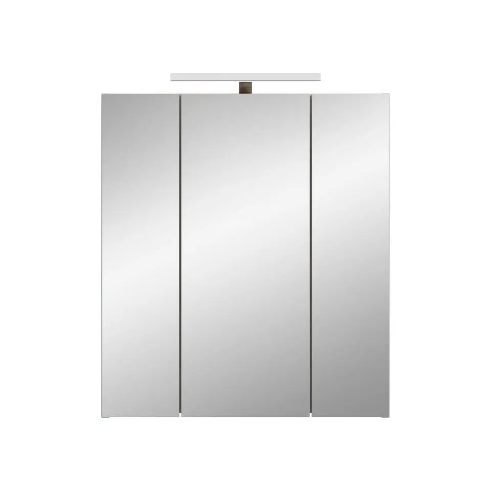 Hioshop Star spiegelkast incl verlichting 3 spiegeldeuren eik decor