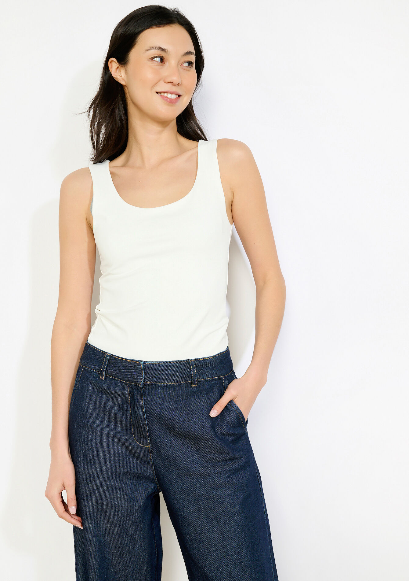 Tanktop met ronde hals