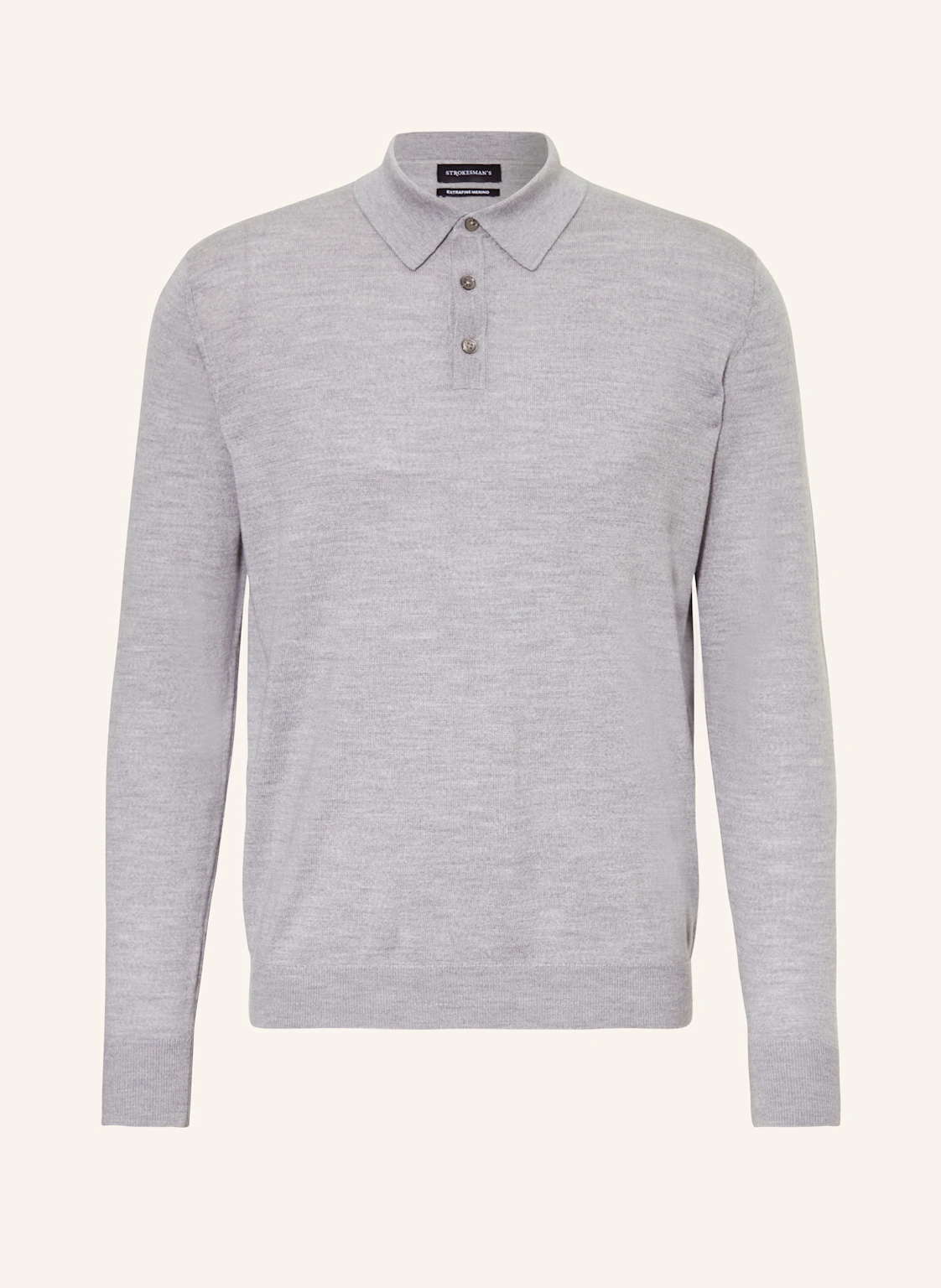STROKESMAN'S Strick-Poloshirt aus Merinowolle