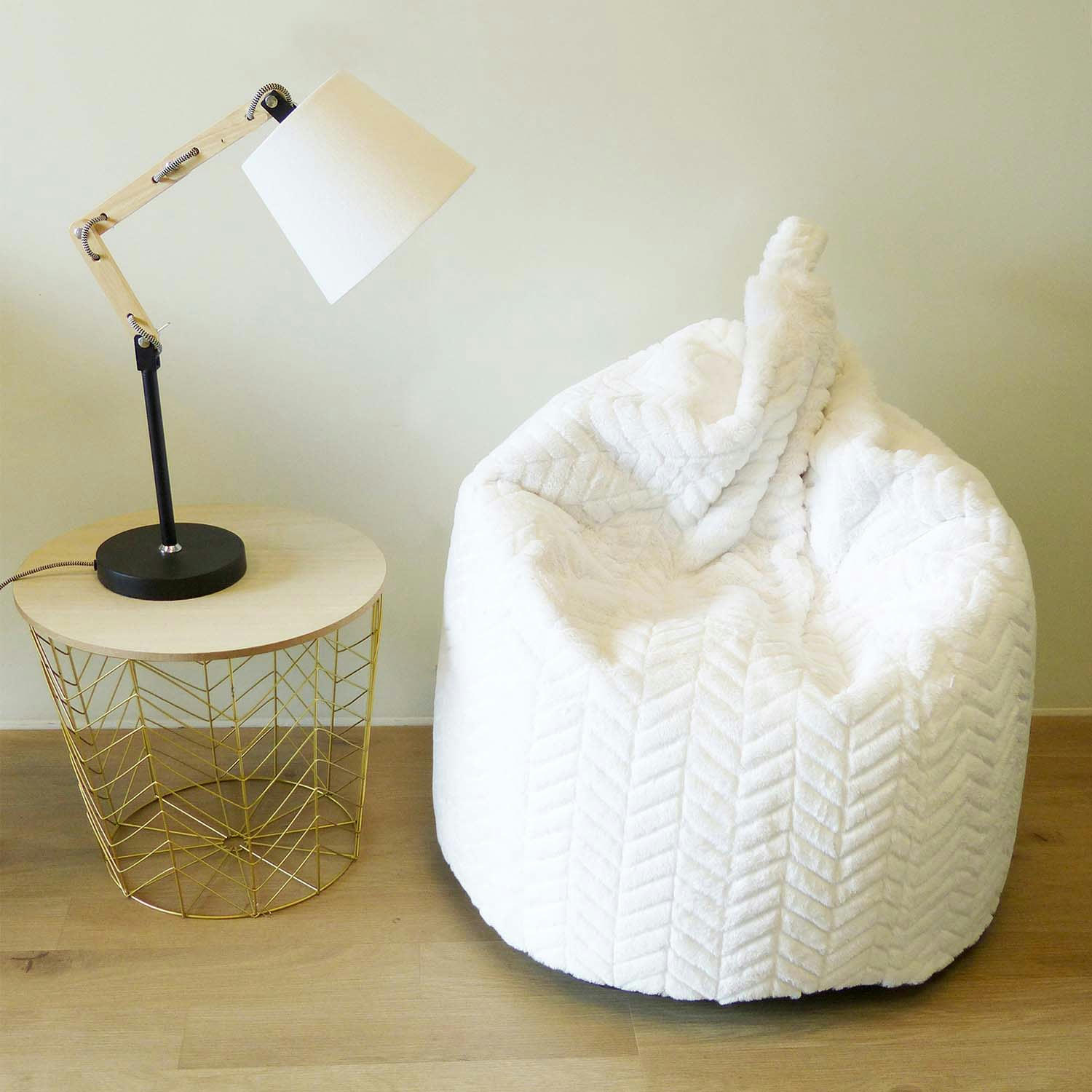 - Poire intérieur en polyester charlie 80 x 100 cm blanc