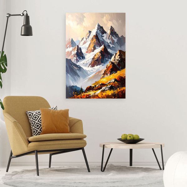 Feeby Obraz do salonu sypialni, Krajobraz górski zimą 40x60