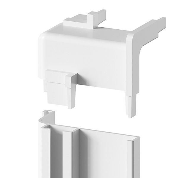 Angle intérieur pour rail de plan de travail blanc Caraway Innovo GoodHome