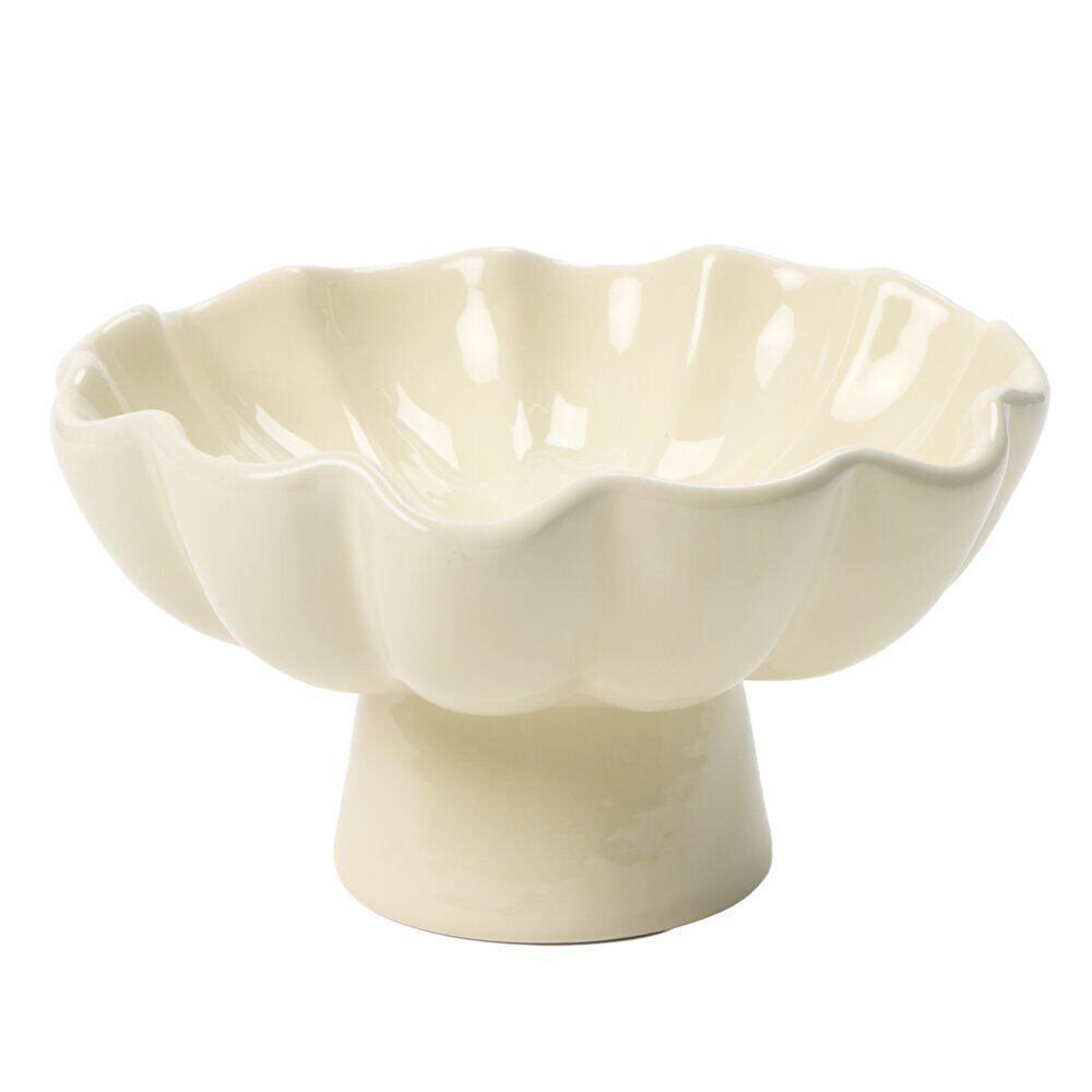 Vide-poche forme fleur en céramique Ø12xH21cm (2 modèles)