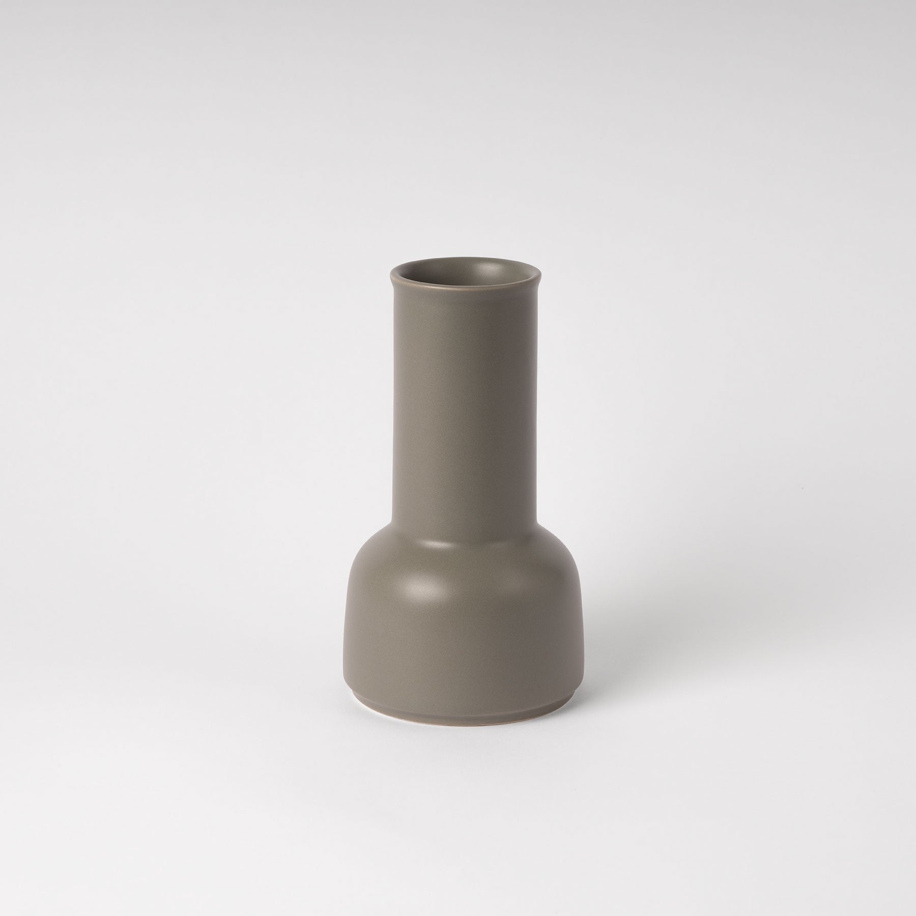 Smoke Green Ceramic Water Carafe - Rounded Bottle Silhouette