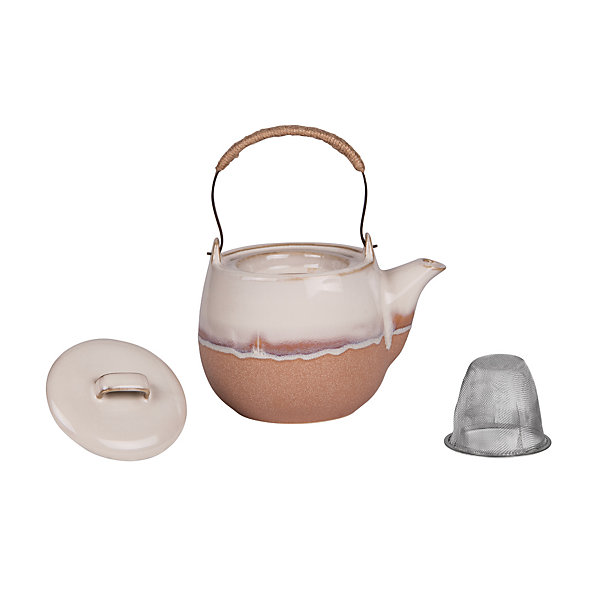 Coffret théière 0,8L avec 4 gobelets camel
