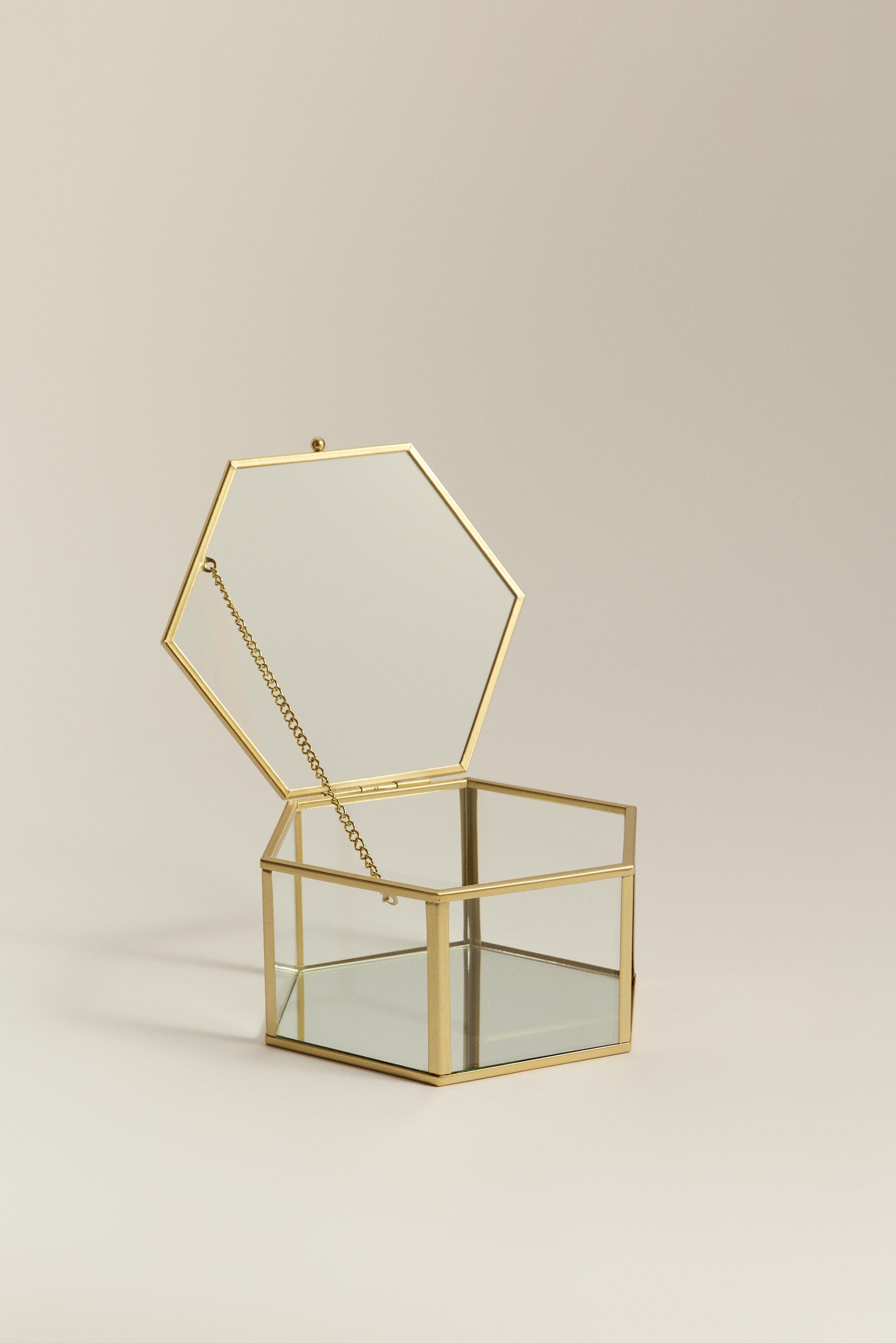 Caja mediana cristal texturizado 15 cm