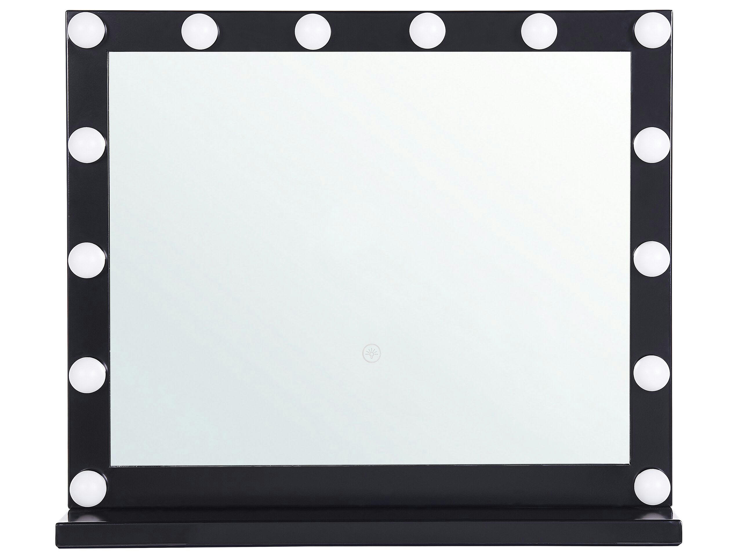 BEAUVOIR - Miroir de table en métal noir 50x60