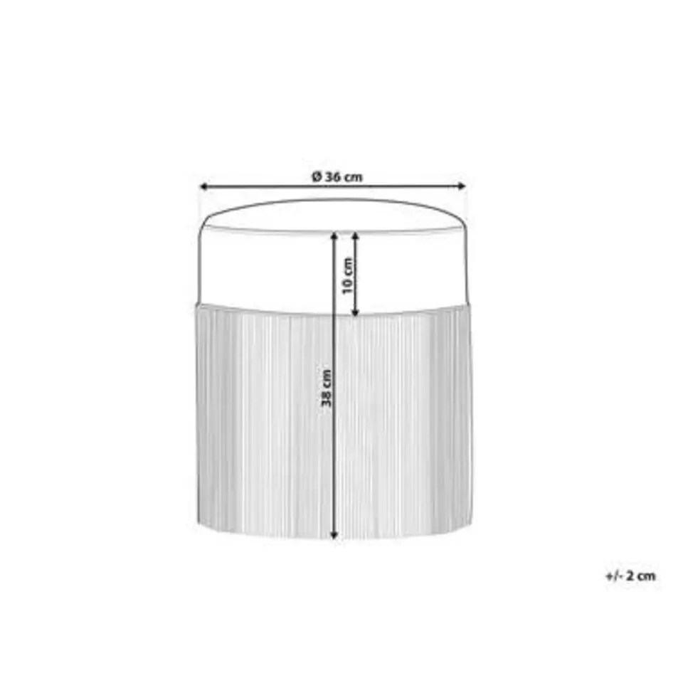 VIRGINIA - Poef - Beige - 36 cm - Fluweel