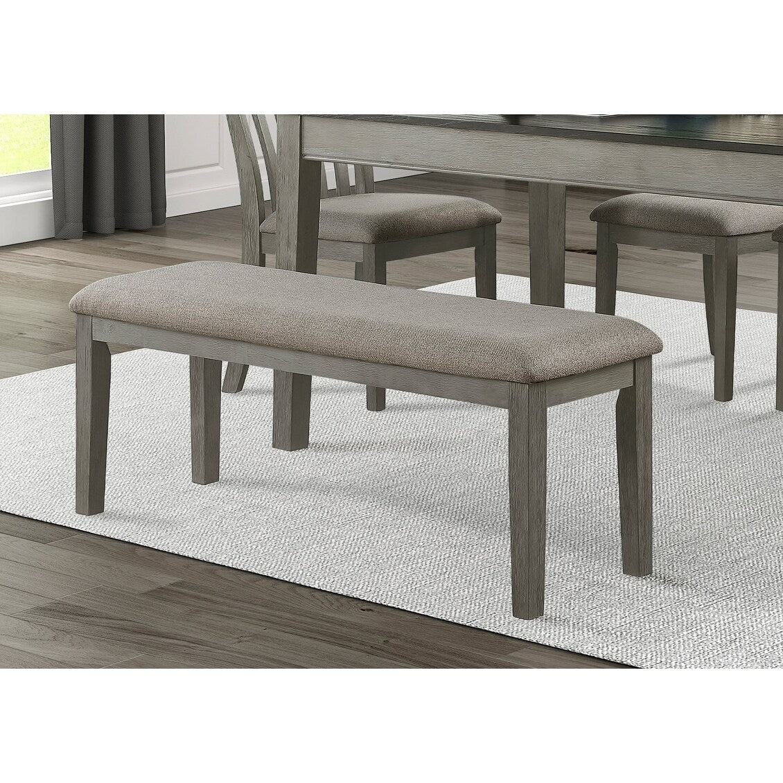 Fabric Upholstered Seat 1pc Bench