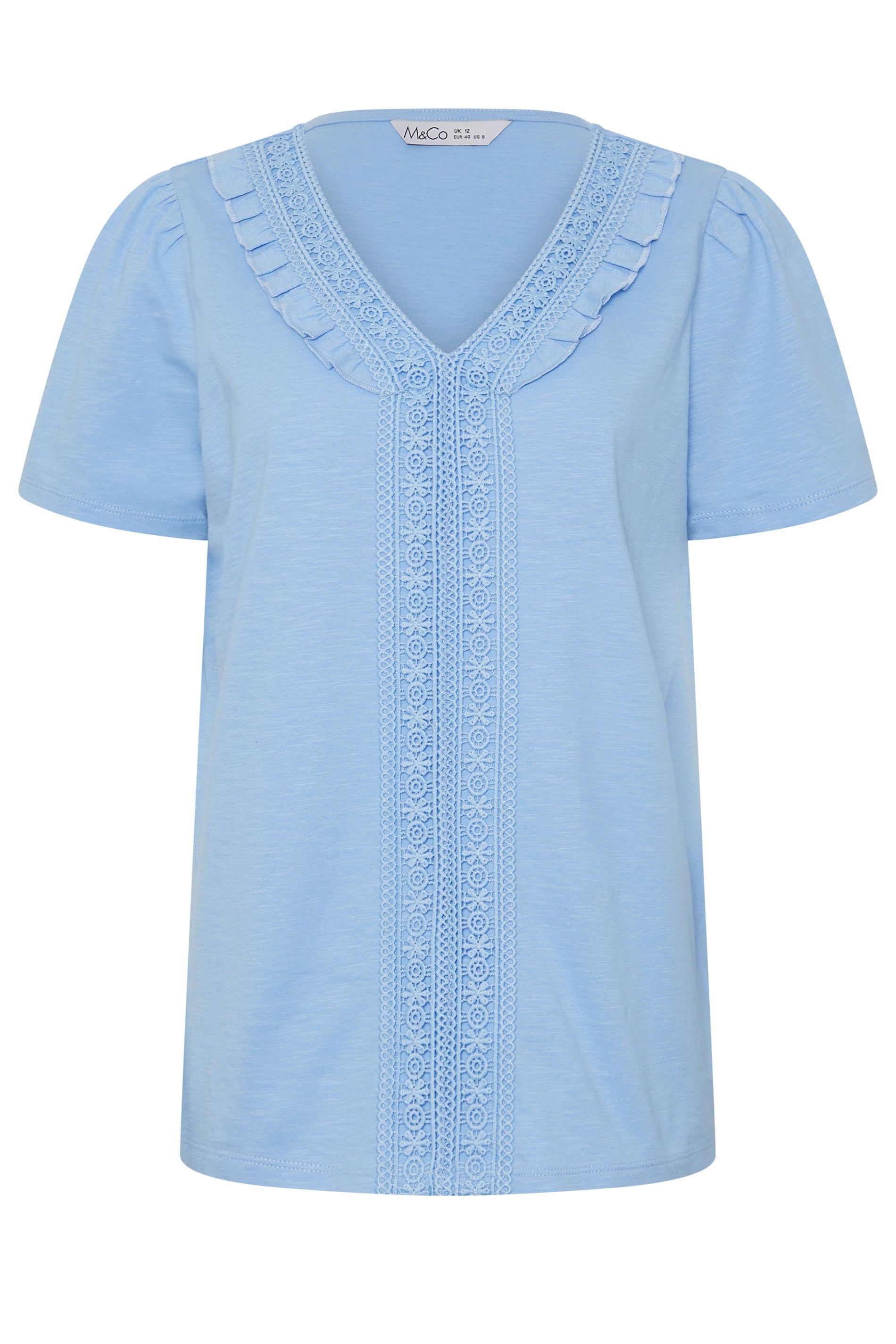 M&Co Frill Cotton Blouse
