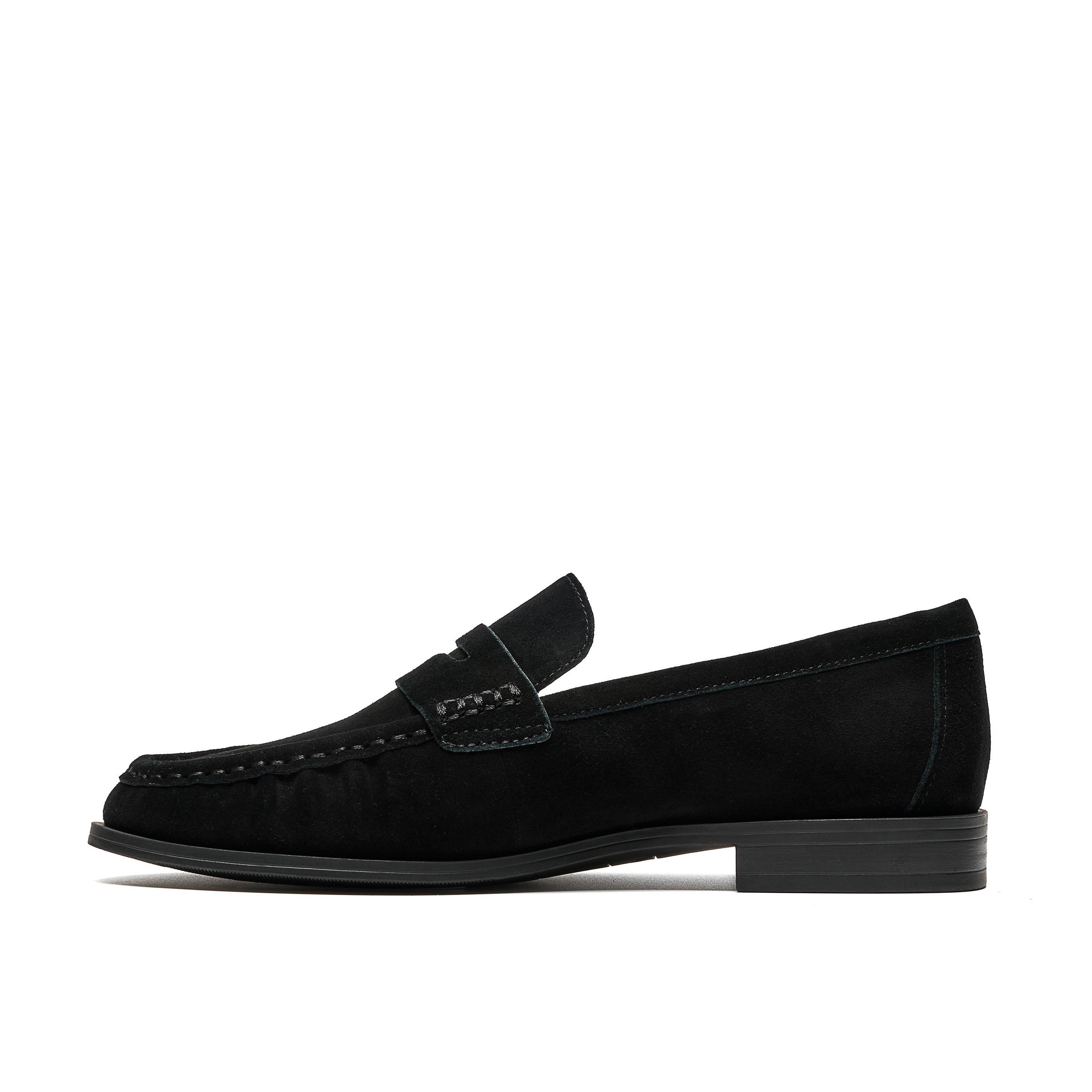 Clarks Alixea Walk Black Suede Loafers,Slip Ons