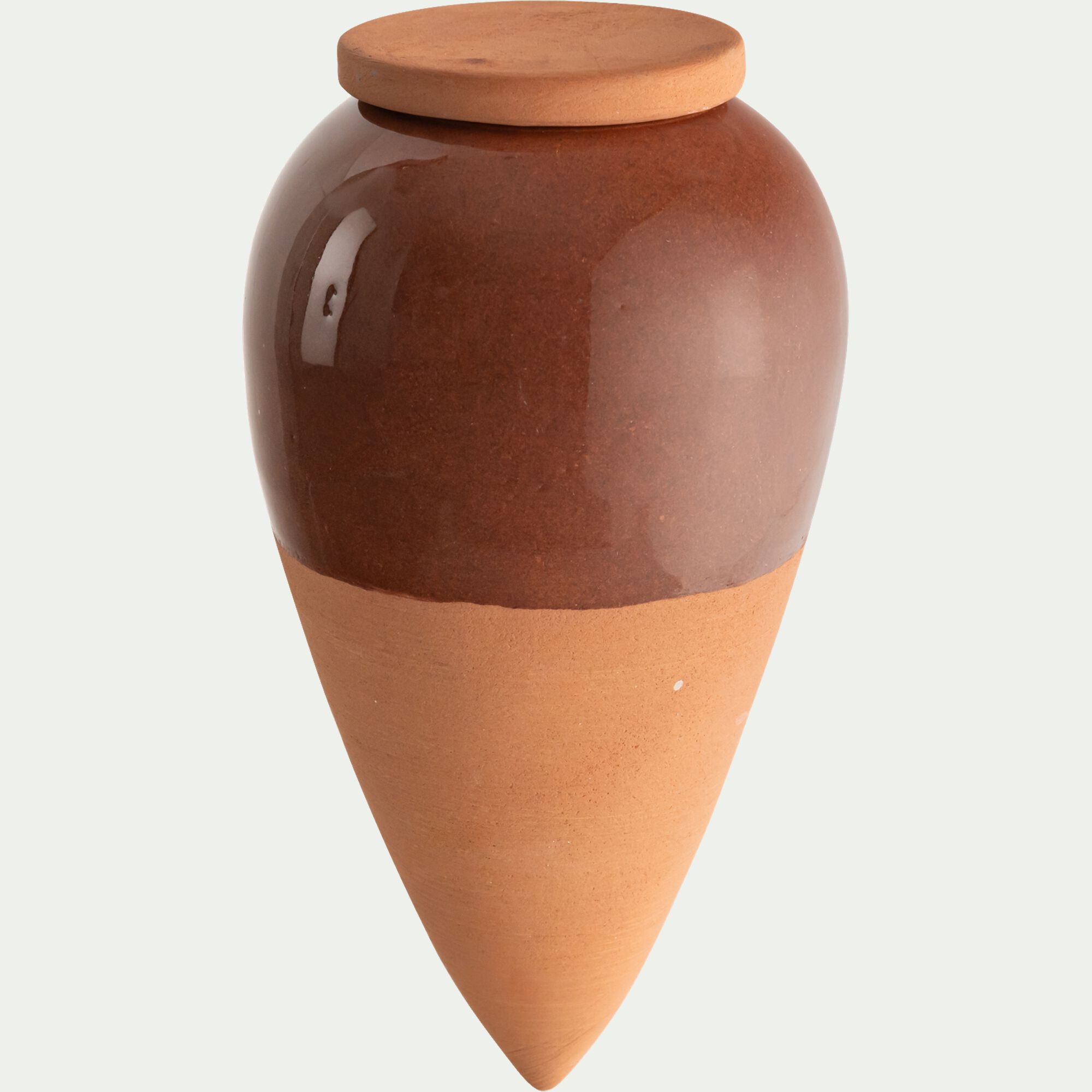 EZIA - Olla pour plante d'intérieur D7,9XH14,6cm - marron