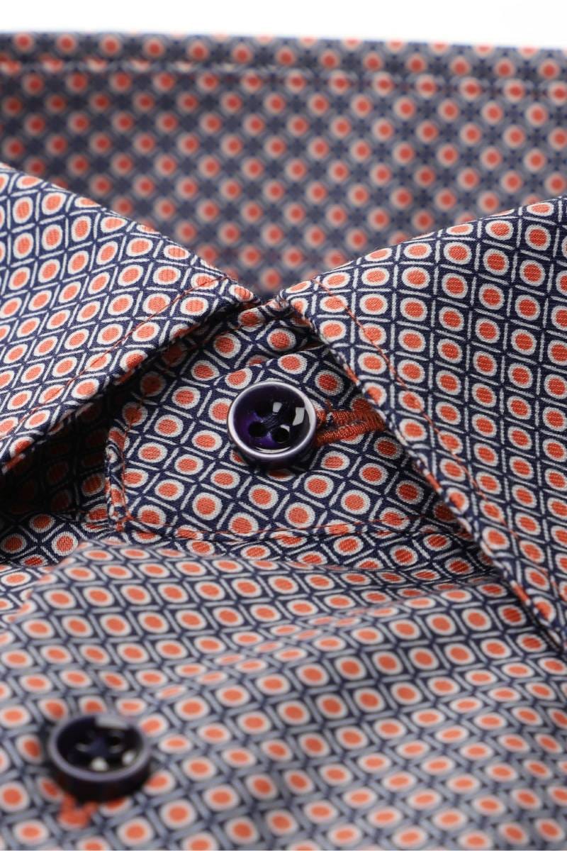 ETERNA Modern Fit Hemd orange, Bedruckt