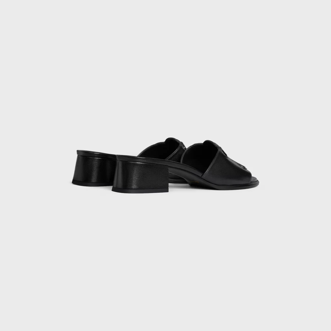 CELINE CLEMENCE MULE IN LAMBSKIN AND PATENT CALFSKIN