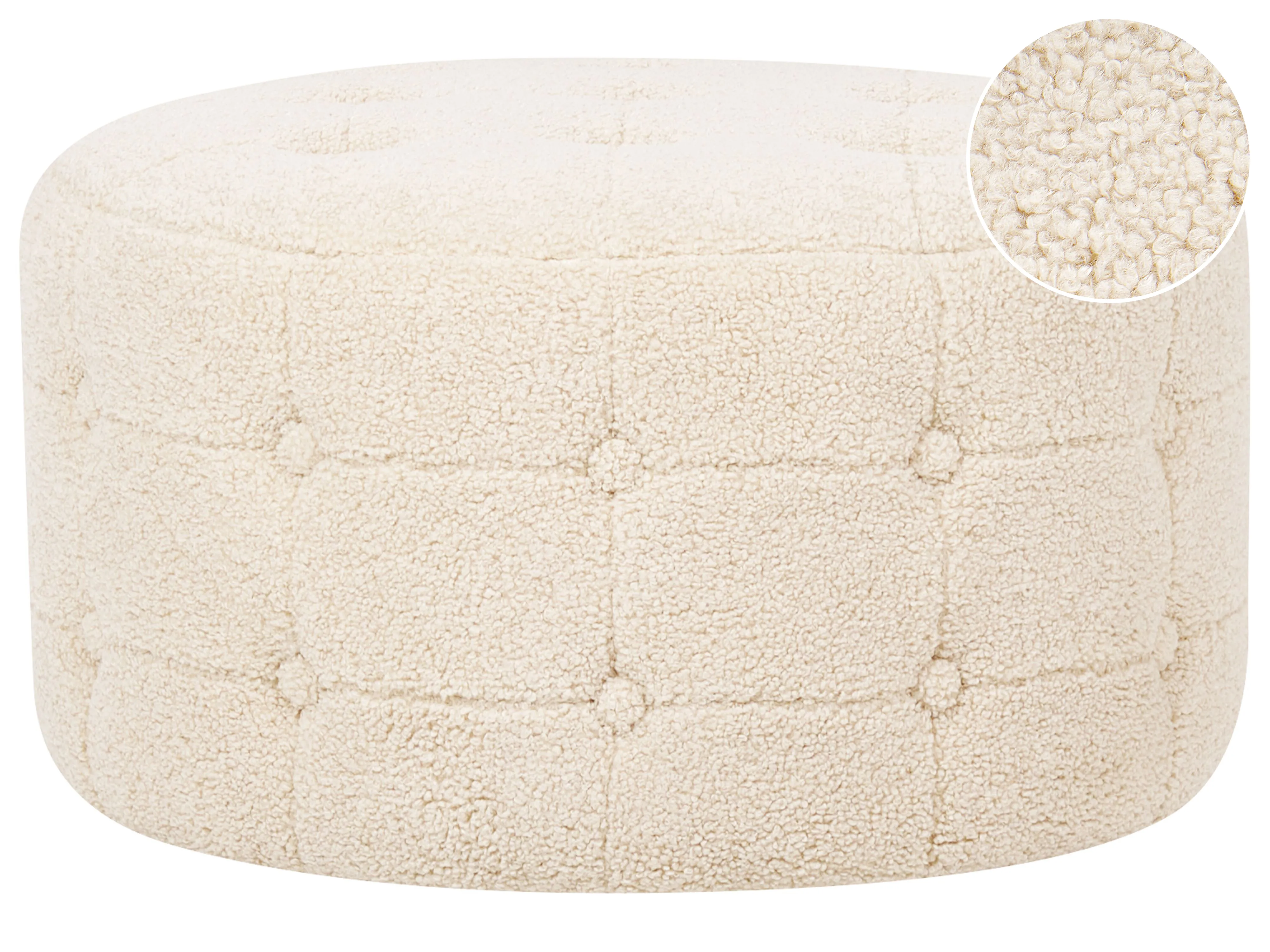 Pouffe TAMPA Boucle Beige